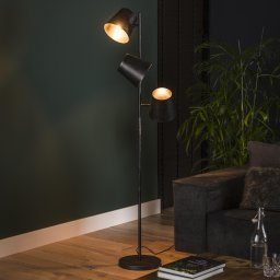 Vloerlamp Jo 3-lamps, Ø18cm - Charcoal